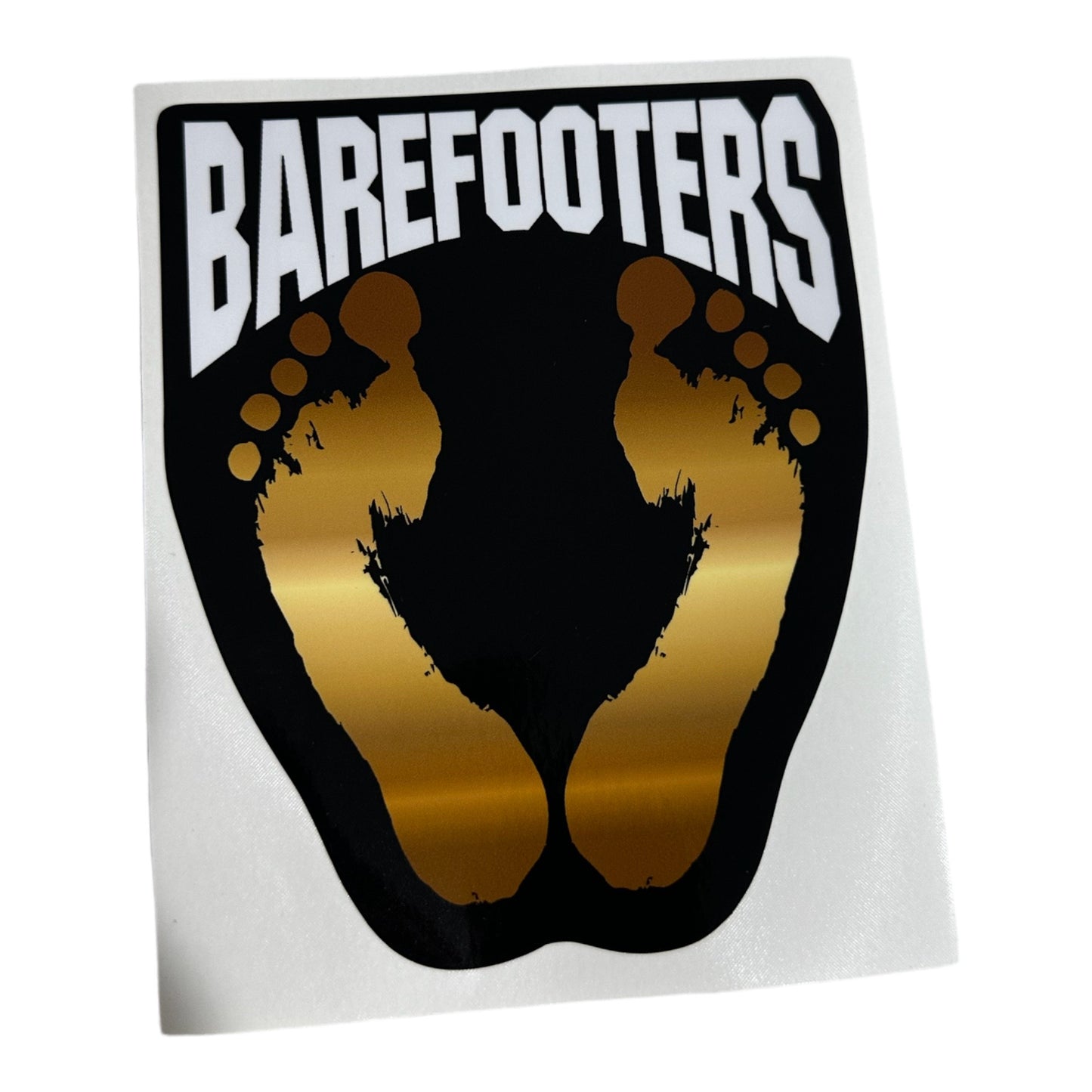 👣 Barefooters gold feet sticker
