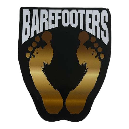 👣 Barefooters gold feet sticker